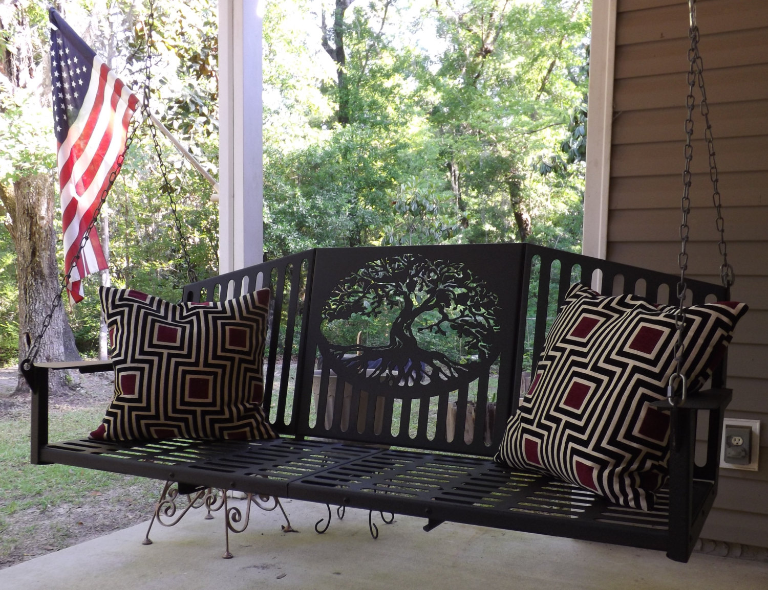 metal front porch swing Eagle Roofing